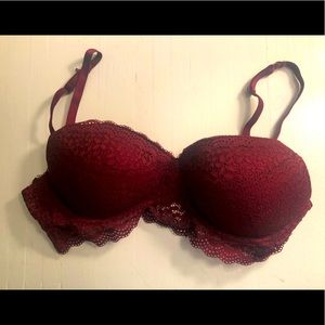 Xhilaration burgundy lace bra 38C
